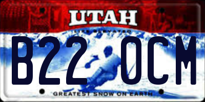 UT license plate B220CM