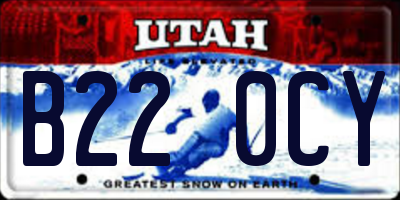 UT license plate B220CY