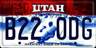 UT license plate B220DG
