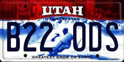 UT license plate B220DS