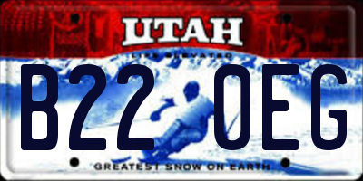 UT license plate B220EG