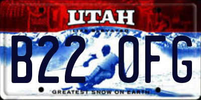 UT license plate B220FG