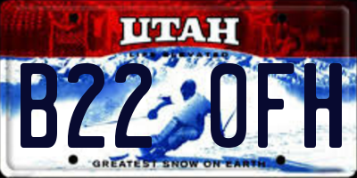 UT license plate B220FH
