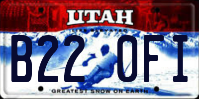 UT license plate B220FI