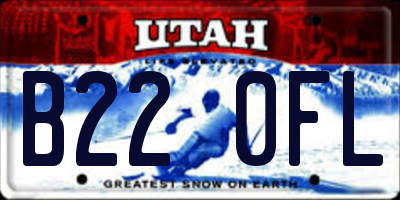 UT license plate B220FL