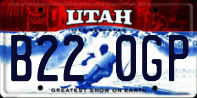 UT license plate B220GP