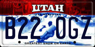 UT license plate B220GZ