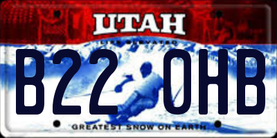 UT license plate B220HB