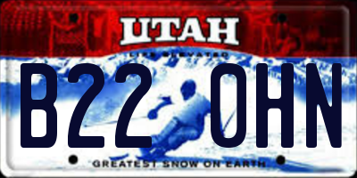 UT license plate B220HN