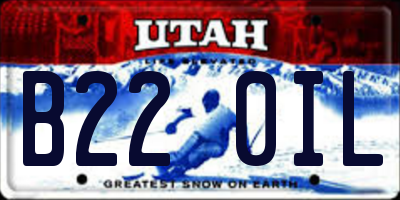 UT license plate B220IL