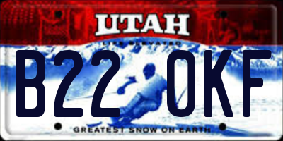 UT license plate B220KF