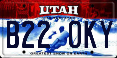 UT license plate B220KY