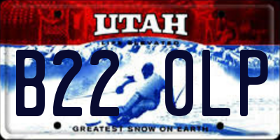 UT license plate B220LP