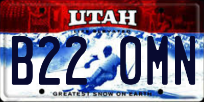 UT license plate B220MN