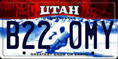 UT license plate B220MY