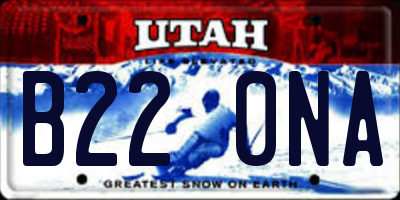 UT license plate B220NA