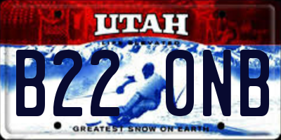 UT license plate B220NB