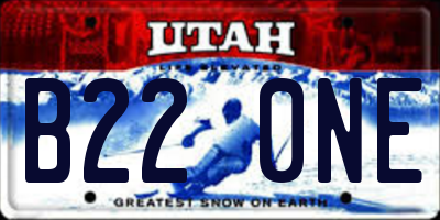 UT license plate B220NE