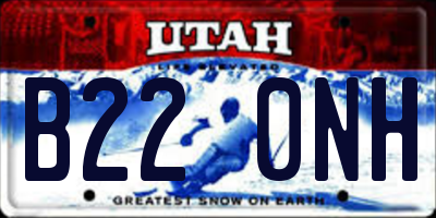 UT license plate B220NH