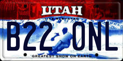 UT license plate B220NL