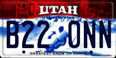 UT license plate B220NN