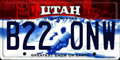 UT license plate B220NW