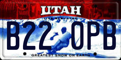 UT license plate B220PB