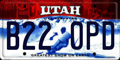 UT license plate B220PD