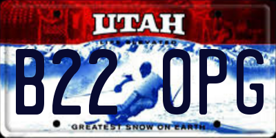 UT license plate B220PG