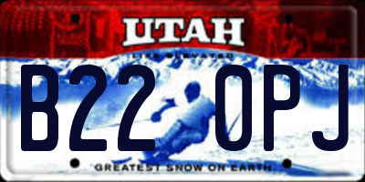 UT license plate B220PJ