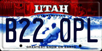 UT license plate B220PL