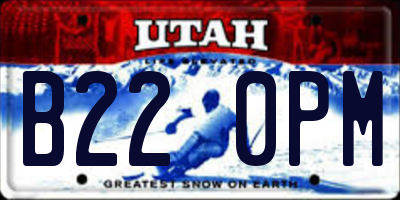 UT license plate B220PM
