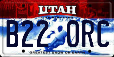 UT license plate B220RC