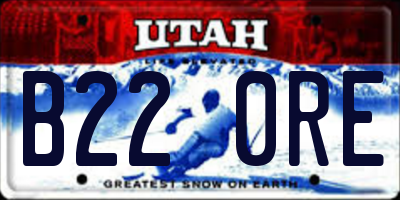 UT license plate B220RE