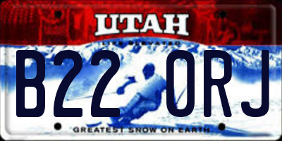 UT license plate B220RJ