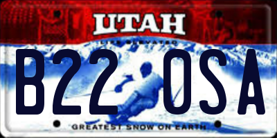 UT license plate B220SA
