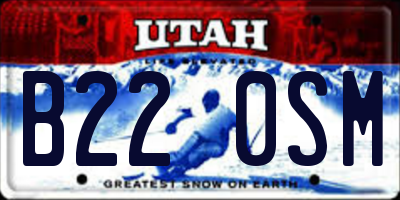 UT license plate B220SM