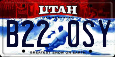 UT license plate B220SY