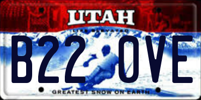 UT license plate B220VE