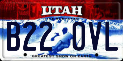 UT license plate B220VL