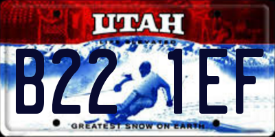 UT license plate B221EF