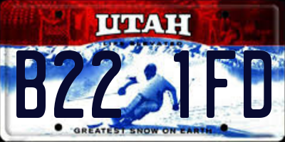 UT license plate B221FD