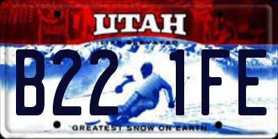 UT license plate B221FE