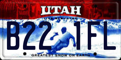 UT license plate B221FL