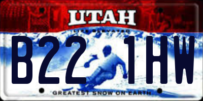UT license plate B221HW