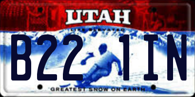 UT license plate B221IN