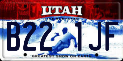 UT license plate B221JF
