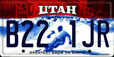 UT license plate B221JR