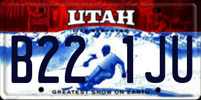 UT license plate B221JU