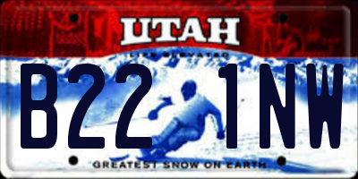 UT license plate B221NW